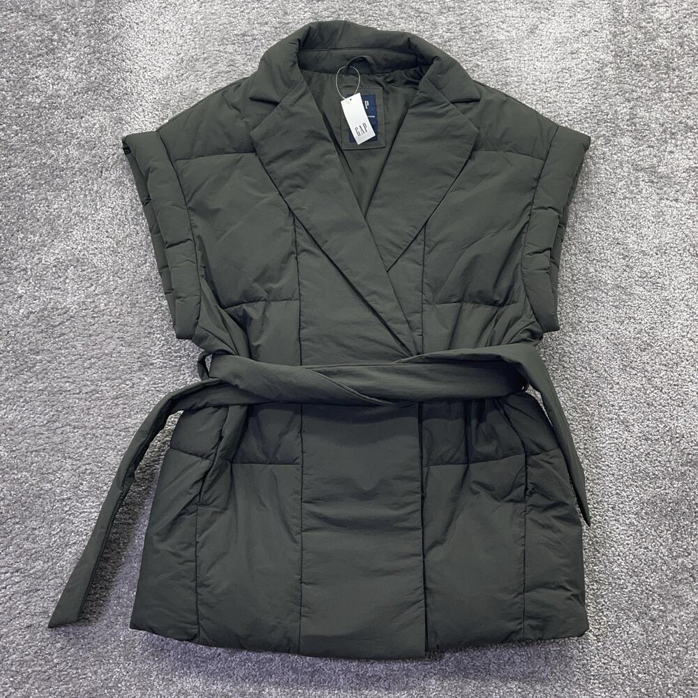 GAP Duvet Puffer Belted Vest NWT